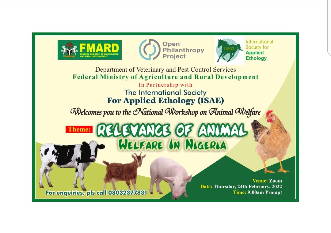 Oluwaseun в Twitter: „National Animal Welfare Workshop in Nigeria, all stakeholders are welcome on Thursday 24th of February, so we can have a robust discussion on how to improve the lives of Oluwaseun в Twitter: „National Animal Welfare Workshop in Nigeria, all stakeholders are welcome on Thursday 24th of February, so we can have a robust discussion on how to improve the lives of