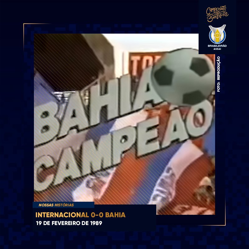 Brasileirao's tweet photo. ⭐⭐ Quem não amou a elegância sutil de Bobô? 33 anos de uma conquista histórica! O @ECBahia me conquistava pela segunda vez após empatar no Beira-Rio. Carnaval Tricolor e troféu na galeria. #BRNH https://t.co/0JMF8dhULW