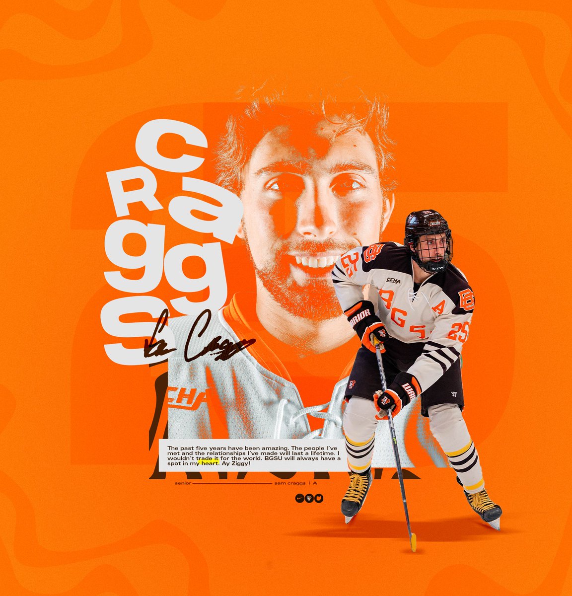 Senior Night:
#25 Sam Craggs (<a href="/s_craggs7/">Sam Craggs</a>)

🏠 Elmhurst, Illinois
🏒 Third in program history in games played (175)
🏒 2021-22 Assistant Captain