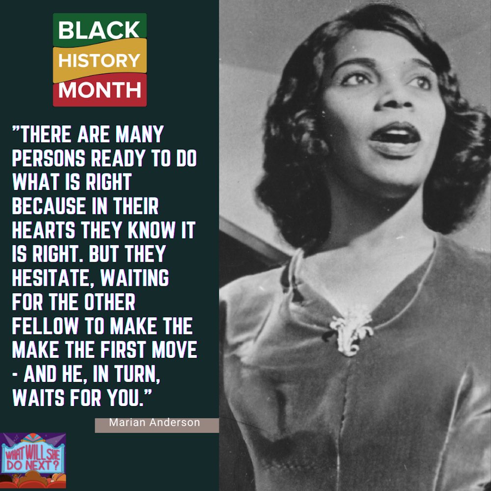 WWSheDoNext's tweet image. #blackhistory SPOTLIGHT: Marian Anderson (February 27, 1897 - April 8, 1993) 

Marian Anderson was a celebrated classical contralto singer. She was also the first Black vocalist to sing at the Metropolitan Opera House in New York City. 
 
#blackhistorymonth @MetOpera