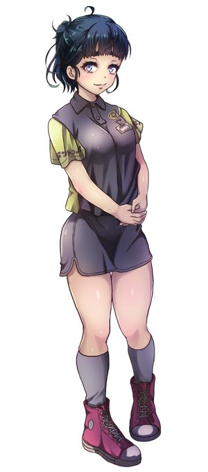 #慚愧の街 
ディスカウントショップの店員さん立ち絵できた
このコもモブなのでHシーンはない予定
主人公が買う物によって表情が変わるようにしょうと思います☺ 