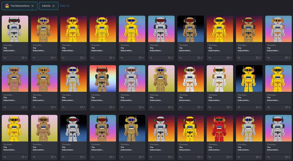 TheRobonations's tweet image. 🇪🇪 #Estonia Independence Day 🎉
Special products for FREE 💝

💥Get your free item from the 7⃣7⃣ available❗️
1⃣ Follow 👉 @TheRobonations &amp;amp; RT
2⃣ Drop your ETH address
3⃣ Sell @opensea 

#NFT #NFTCommunity #NFTs #NFTGiveaway #NFTGame #nftart #NFTdrop #NFTGiveaways #NFTProject