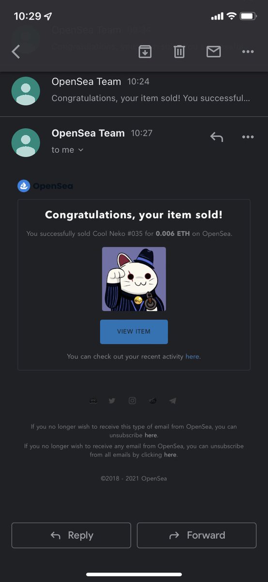 What is happening. Another one just 3 minutes after 😱

#NFT #nftsold #NFTSold #opensea #coolnekonft