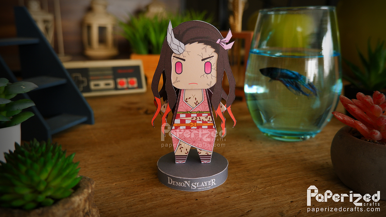 Demon Slayer: Nezuko Kamado Papercraft, Paperized Crafts