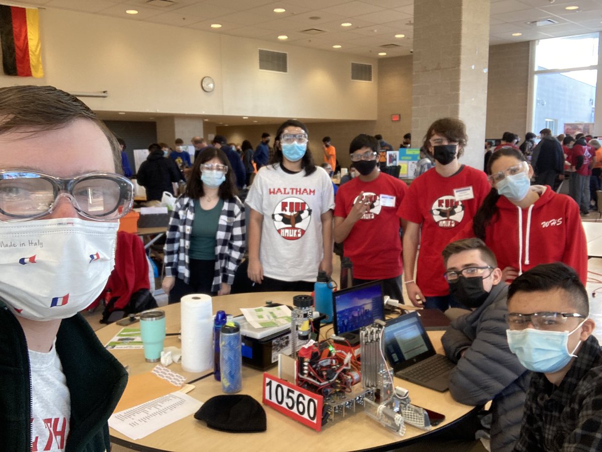 First in person competition in two years for the ⁦<a href="/whsrobohawks/">Waltham Robohawks - FTC 10560</a>⁩ ! Good to be back!