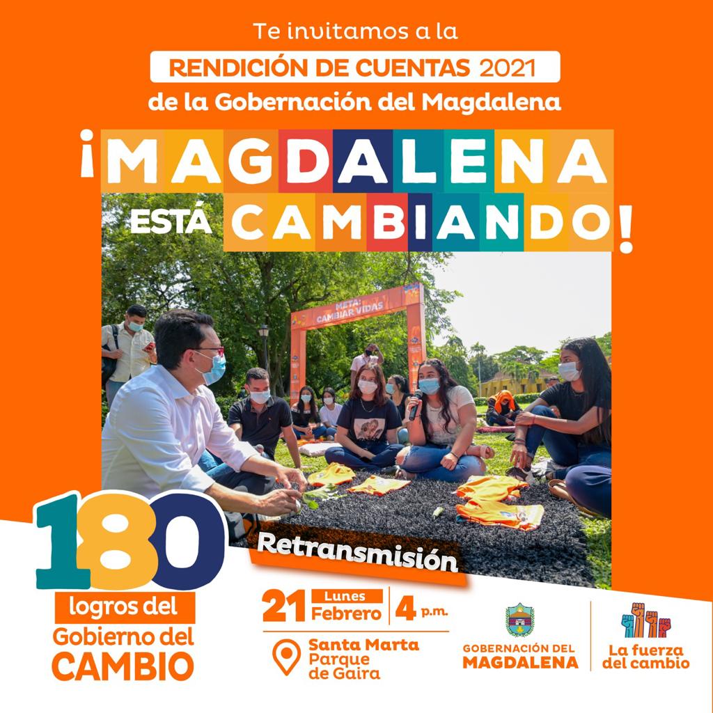 #RendiciónDeCuentas del señor Gobernador <a href="/carlosecaicedo/">Carlos Caicedo</a> en Zona Bananera,invitamos igualmente a todos los samarios para que nos acompañen a las retransmisiones en vivo en los siguientes puntos: Ciudadela Localidad 1-Parque Bolivariano Localidad2 y Parque Bolivariano Localidad 3.