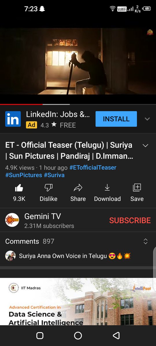 Telugu teaser views got stuck....
😑😑😑😑😑

#EtharkkumThuninthavan #ETTrailer #ETTeaserFromToday #Et #Suriya