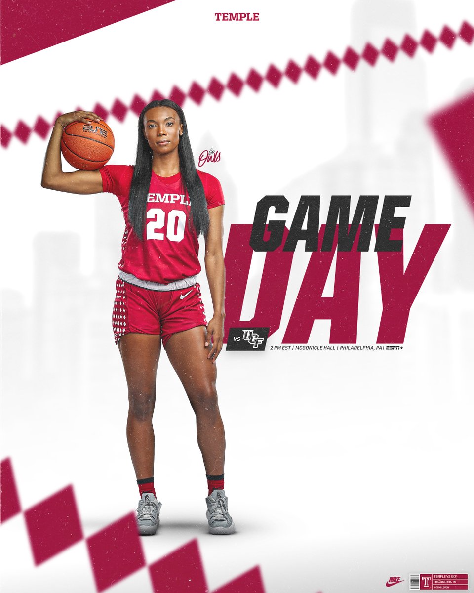 IT'S 𝐆𝐀𝐌𝐄𝐃𝐀𝐘 in McGonigle against the top-ranked Knights!

🆚 » UCF Women's Basketball 
📍 » Philadelphia, PA
⏰ » 2 PM
🎟️ » ow.ly/ZBsl50HZbQU
📺 » ow.ly/N0Zr50HZbRp
📶 » ow.ly/fkOa50HZbRV 

𝗟𝗢𝗖𝗞𝗘𝗗 𝗜𝗡