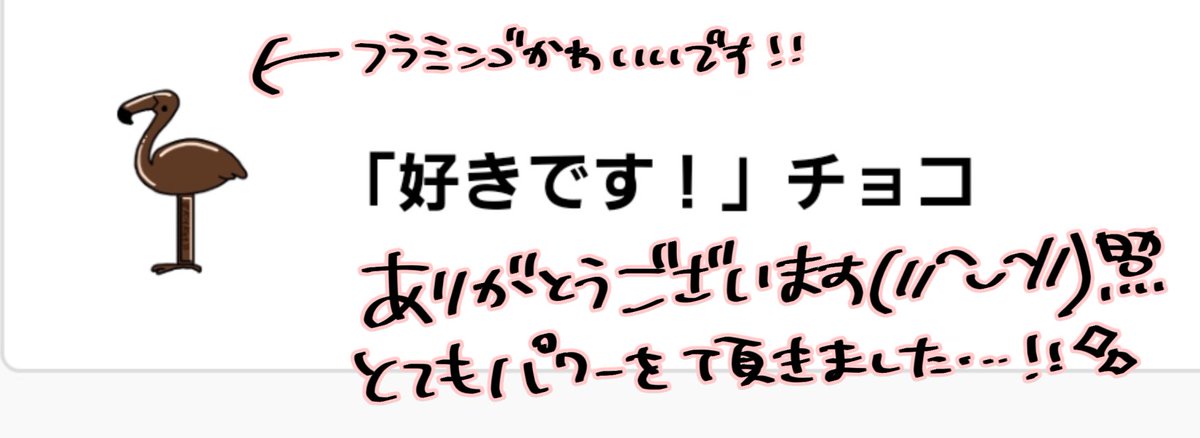 素敵なチョコをありがとうございました🦩🍫フラミンゴ、調べるほどにとても不思議な鳥ですね…!🦩✨ 