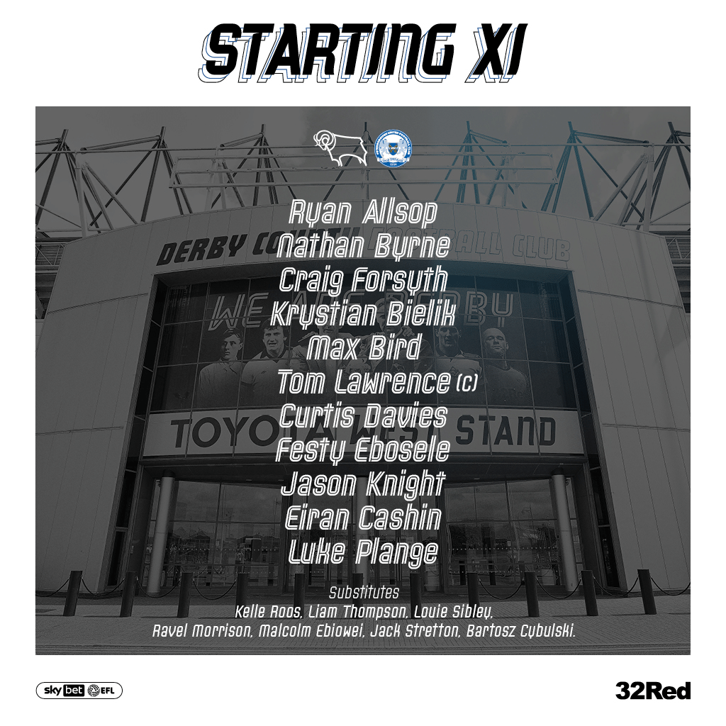Here's today's team! 📋🐏

<a href="/eirancashin/">eírancashin</a> is handed his full debut, while <a href="/TheCurtisDavies/">ℂ𝕦𝕣𝕥𝕚𝕤 𝔻𝕒𝕧𝕚𝕖𝕤</a> is set to make his 300th <a href="/SkyBetChamp/">Sky Bet Championship</a> appearance 🙌

Lee Buchanan misses out with a knock.

𝗖𝗢𝗠𝗘 𝗢𝗡 𝗬𝗢𝗨 𝗥𝗔𝗠𝗦 🖤🤍

#DCFC