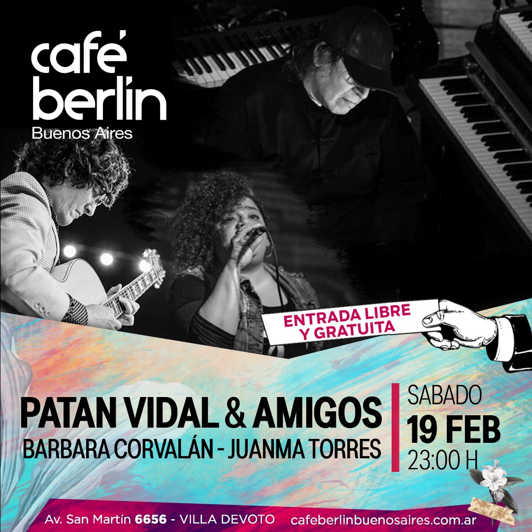 Este sábado 19 a las 23 horas con entrada libre y gratuita!