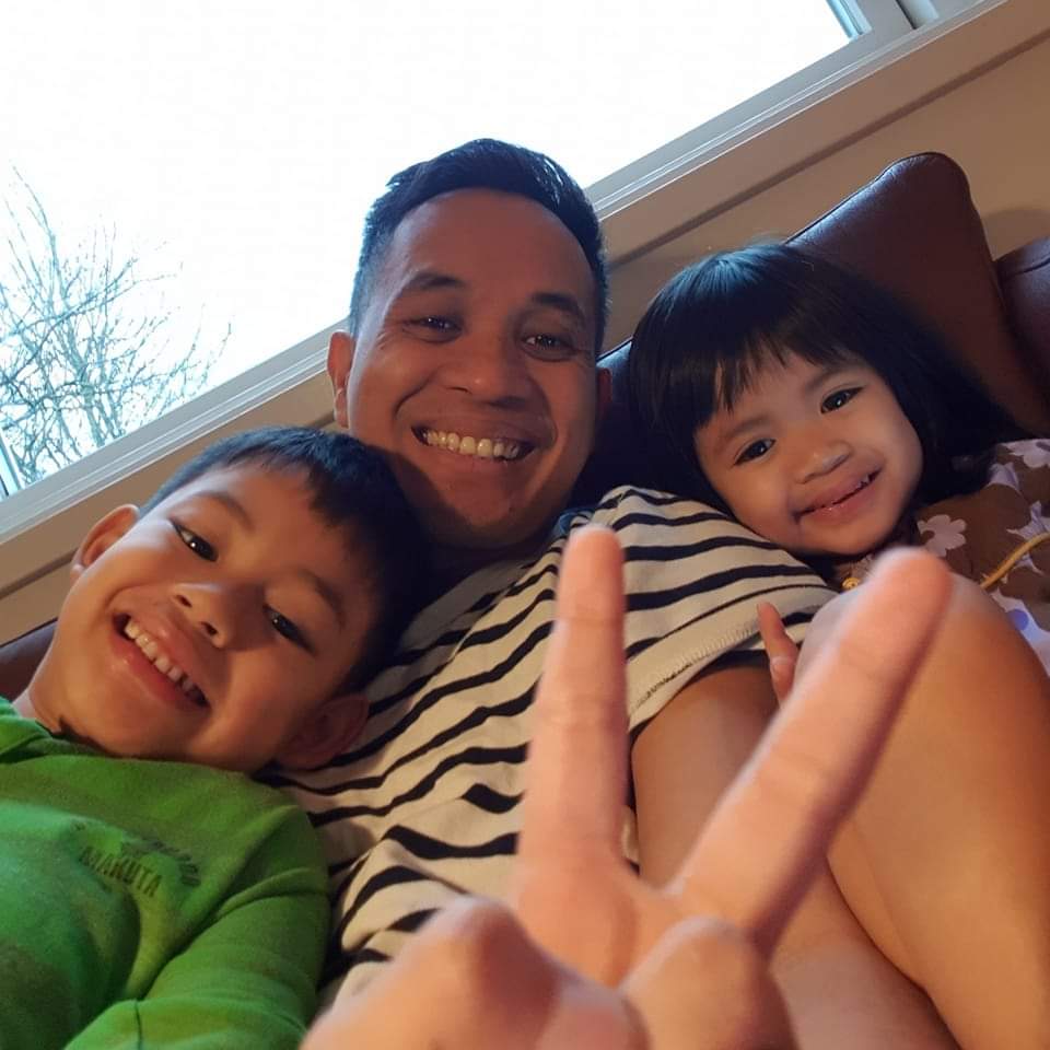 Dad with Emman and Esther ❤😍