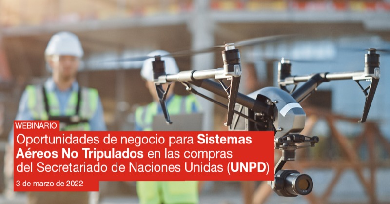 ¿Tu empresa comercializa #drones o sus componentes? Esta licitación del Secretariado de #NacionesUnidas te interesa: busca proveedores de servicios de dron llave en mano. Te contamos todo en detalle en este webinario gratuito. ¡No te quedes sin plaza! bit.ly/3HPccO1