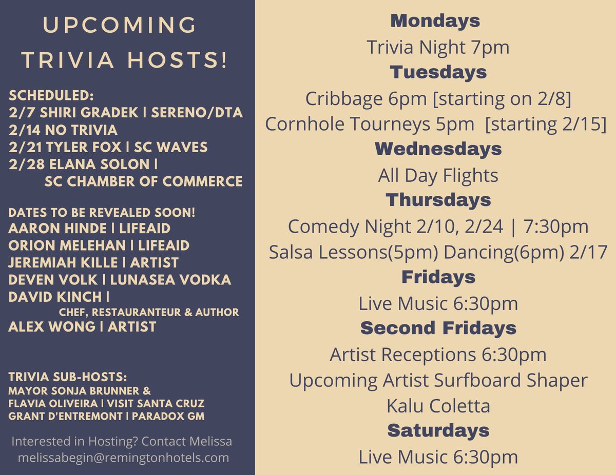 hotelparadox's tweet photo. Waited all week for Monday! #MondayMood #trivianight #meetsantacruz #visitsantacruz #eventsantacruz #eatdrinksantacruz https://t.co/oTd5Gm56Q8
