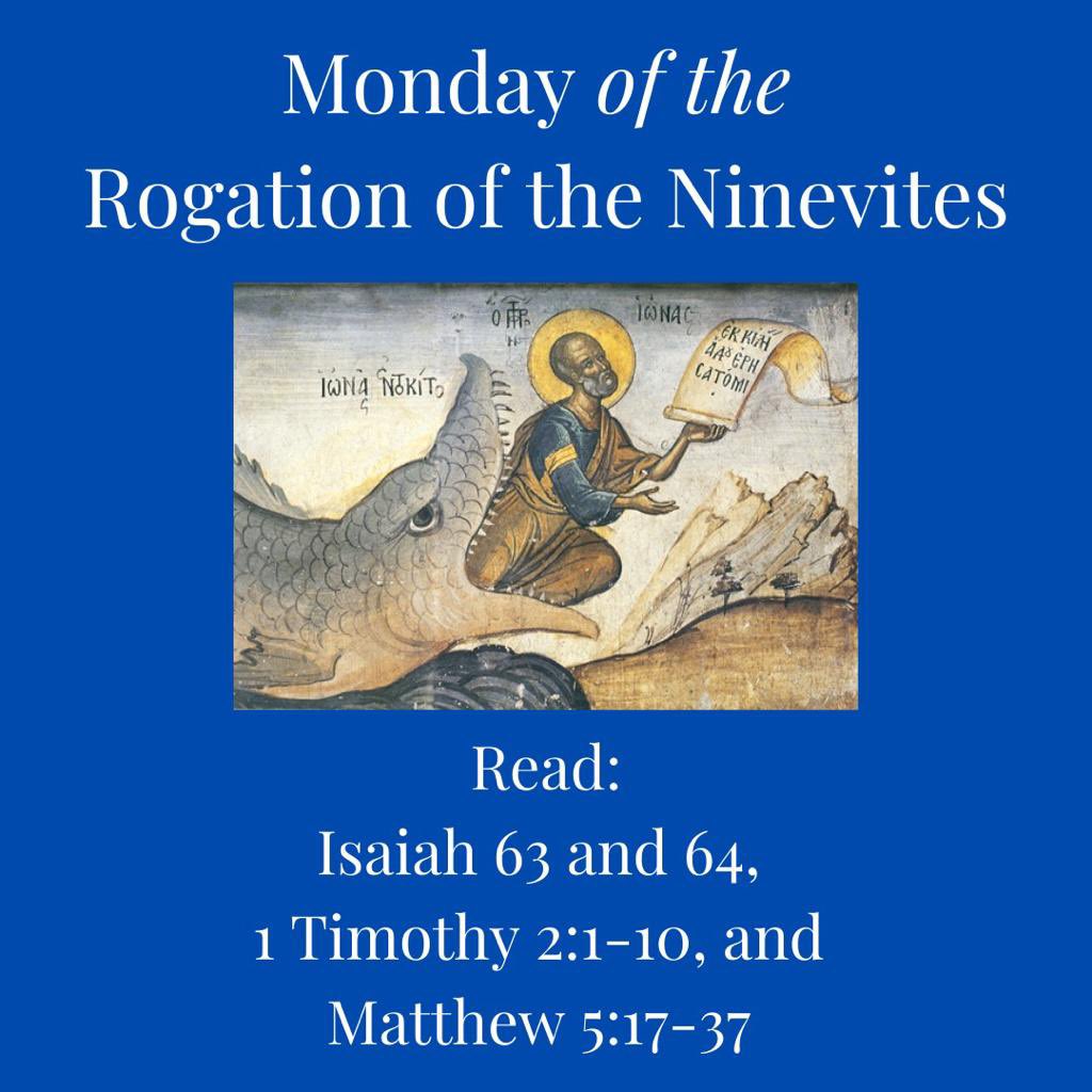 acoemargewargis's tweet photo. Today, our Holy Church begins the Rogation of the Ninevites, a required time of fasting, prayer, and repentance. https://t.co/7P9ts8yPyK