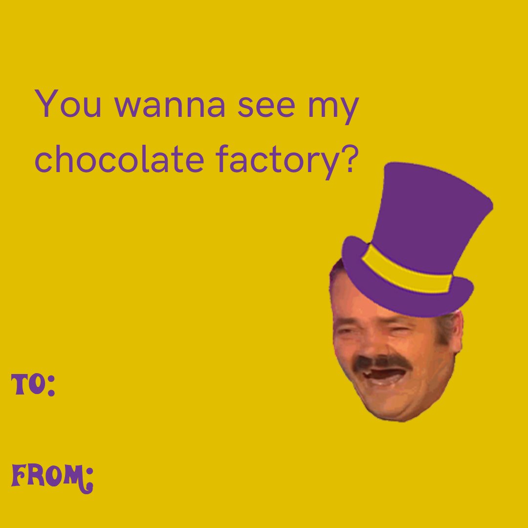 ShillyWonkaBSC's tweet photo. Now that we are getting so good at pick-up lines, here's one for you to use. Good luck! kek... 🎩 

#Valentinesweek https://t.co/qWKohtRi7g