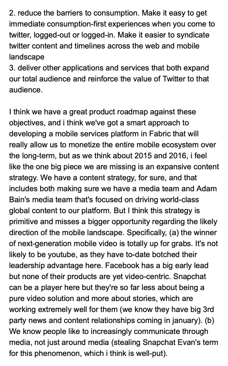 TechEmails's tweet photo. Twitter CEO Dick Costolo: "the winner of next-generation mobile video is totally up for grabs"

November 30, 2014 https://t.co/z4qha11T3m