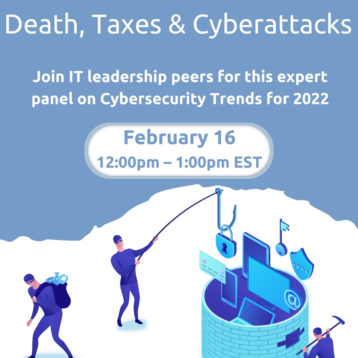 𝗧𝗵𝗿𝗲𝗮𝘁𝘀 𝗮𝗿𝗲 𝗮 𝘀𝘂𝗿𝗲 𝘁𝗵𝗶𝗻𝗴 𝘁𝗵𝗲𝘀𝗲 𝗱𝗮𝘆𝘀, 𝗵𝗼𝘄 𝗿𝗲𝗮𝗱𝘆 𝗮𝗿𝗲 𝘆𝗼𝘂?

Join this industry panel on recent &amp; developing #cybersecurity trends. Get perspectives from thought-leaders at  <a href="/Dataprise/">Dataprise</a>, <a href="/PwC/">PwC</a> &amp; <a href="/DYOPATH/">DYOPATH</a>

Register at: ow.ly/Oy6550HOA1y