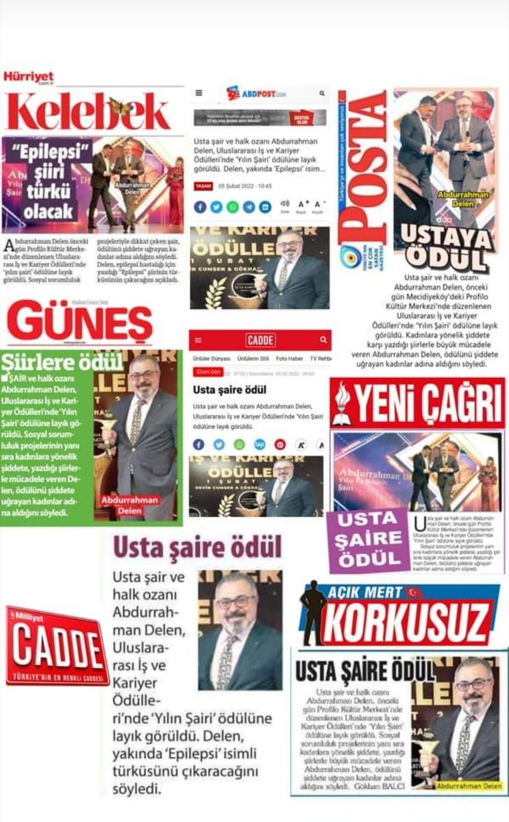Hürriyet Kelebek, Milliyet Cadde ekin'e, Posta, Güneş, Yeni Çağrı, Korkusuz gazetelerine basın  haberlerimize  yer verdiği  için  çok  teşekkür ederim.@hurriyetkelebek <a href="/milliyetcadde_/">milliyetcadde</a> <a href="/Posta_Gazetesi/">POSTAGAZETESİ</a> <a href="/gunes_gazetesi/">Güneş Gazetesi</a> <a href="/korkusuzgazete/">Korkusuz</a>