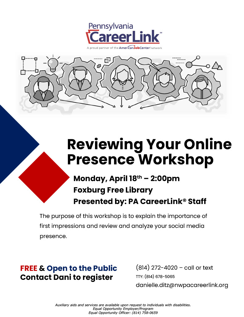 Foxburg Free Library (FoxburgFreeLib) Twitter