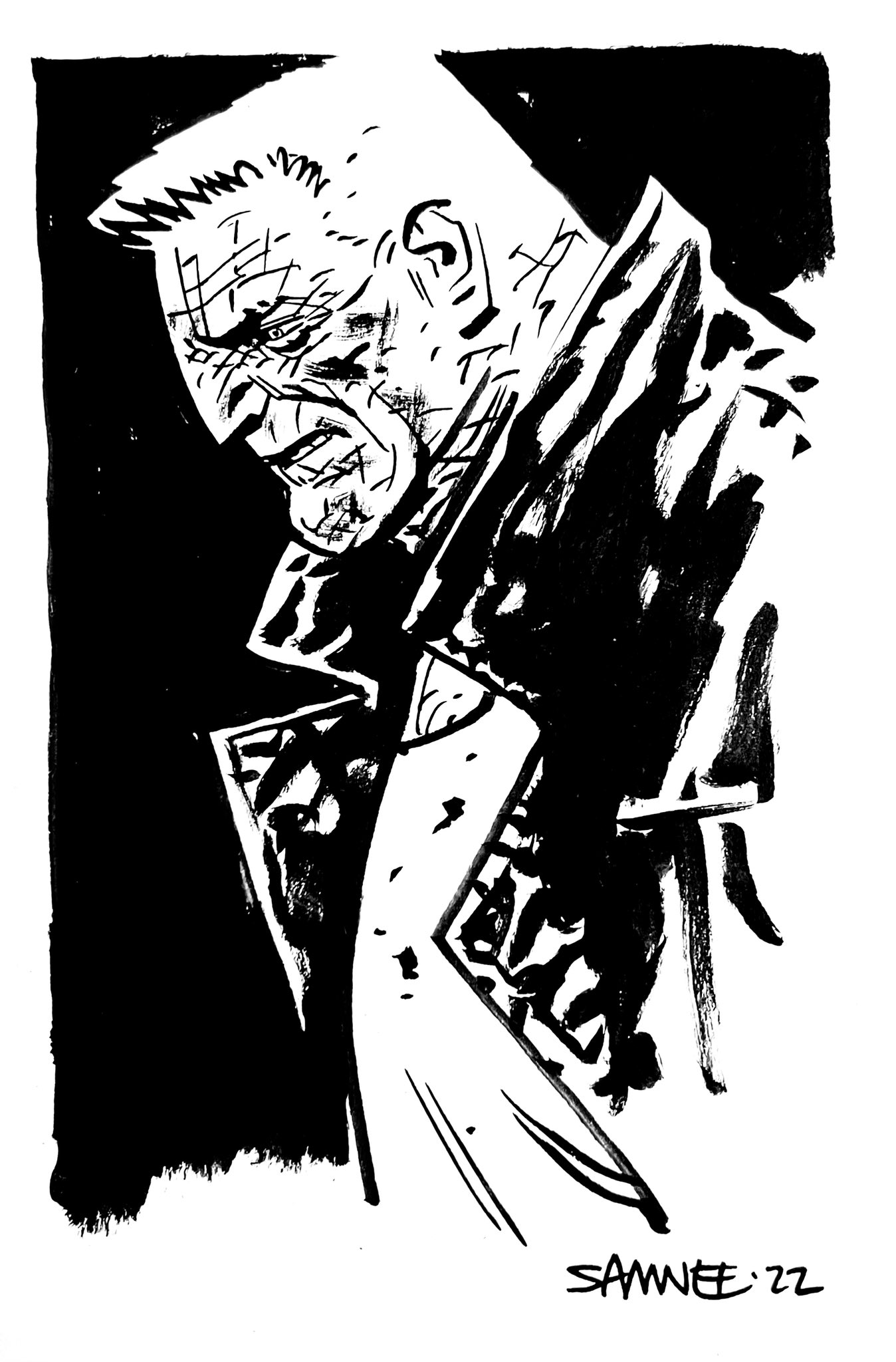CHRIS SAMNEE on X: MARV, from Frank Miller's SIN CITY. One of the most  iconic profiles in comics. t.co3lwQWEj9oQ  X