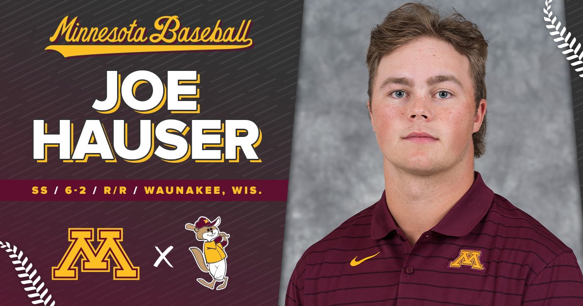 Minnesota Baseball (@gopherbaseball) on Twitter photo ππ§π¨π° ππ‘π πππ°ππ¨π¦ππ«π¬ βοΈ
Joe Hauser comes to Minnesota after playing his freshman year at Arizona State University.
Get to to know the shortstop out of Waunakee, Wis.!
<a href="/joe_hauser3/">Joe Hauser</a>
z.umn.edu/Hauser ππ§π¨π° ππ‘π πππ°ππ¨π¦ππ«π¬ βοΈ
Joe Hauser comes to Minnesota after playing his freshman year at Arizona State University.
Get to to know the shortstop out of Waunakee, Wis.!
<a href="/joe_hauser3/">Joe Hauser</a>
z.umn.edu/Hauser