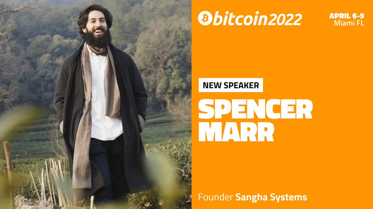 Announcing president of Sangha Systems, Spencer Marr, as a #Bitcoin2022 speaker!
 
<a href="/bksmarr/">spencer</a> saw the need to spearhead the sustainable #Bitcoin mining movement well before “ESG” was in vogue. Spencer is both a thought leader and pioneer in the renewable energy mining space.