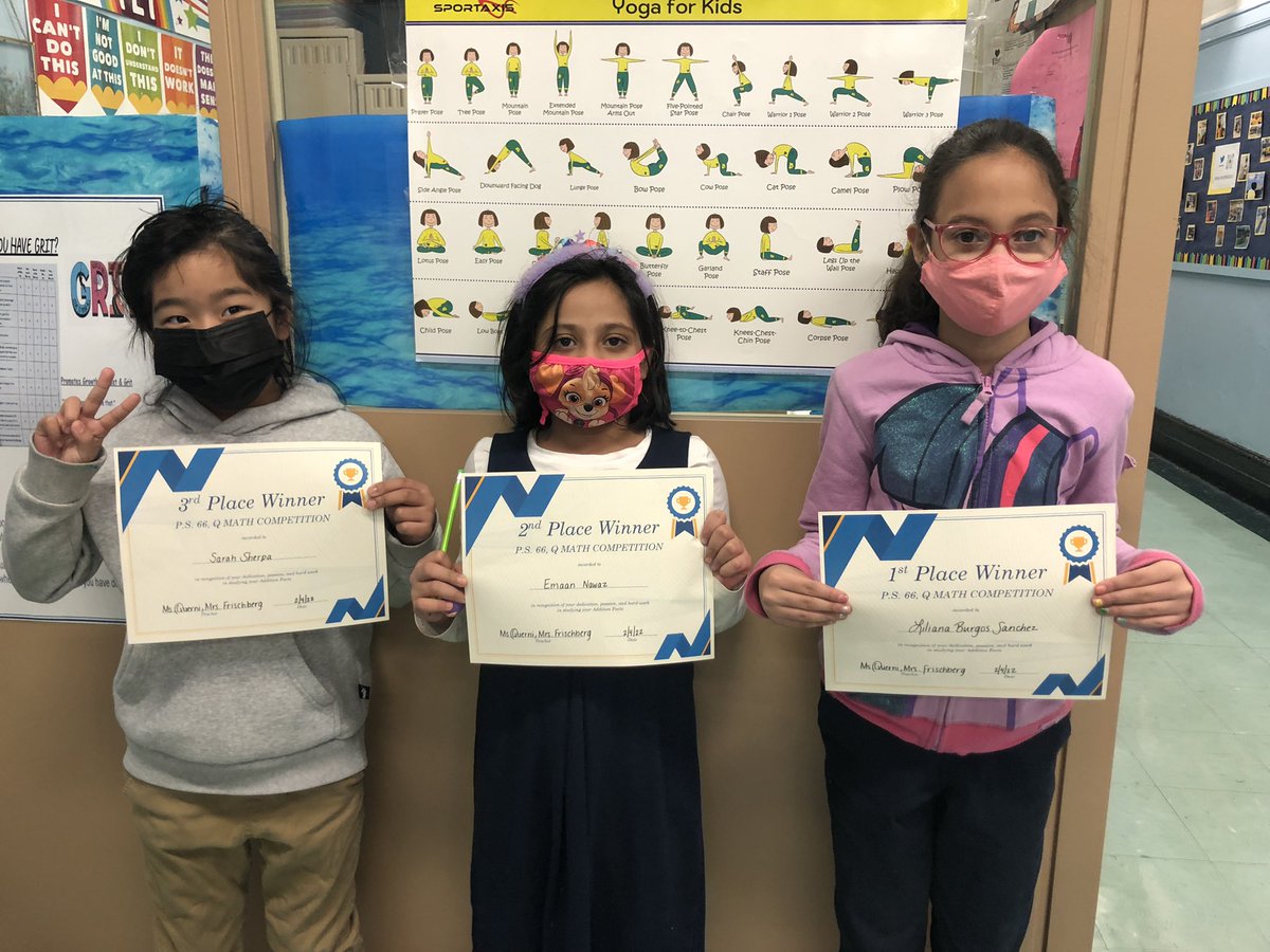 2ndGradeJKO's tweet photo. We had our Kahoot Math Addition Facts competition! We are so proud of all students that worked hard studying their math facts! Congrats to our winners Liliana, Emaan, and Sarah! 🏆 @PS66JKO @Kahoot #kahoot #additionfacts #classroomcompetition #math #nycschools https://t.co/987PnRCiMo