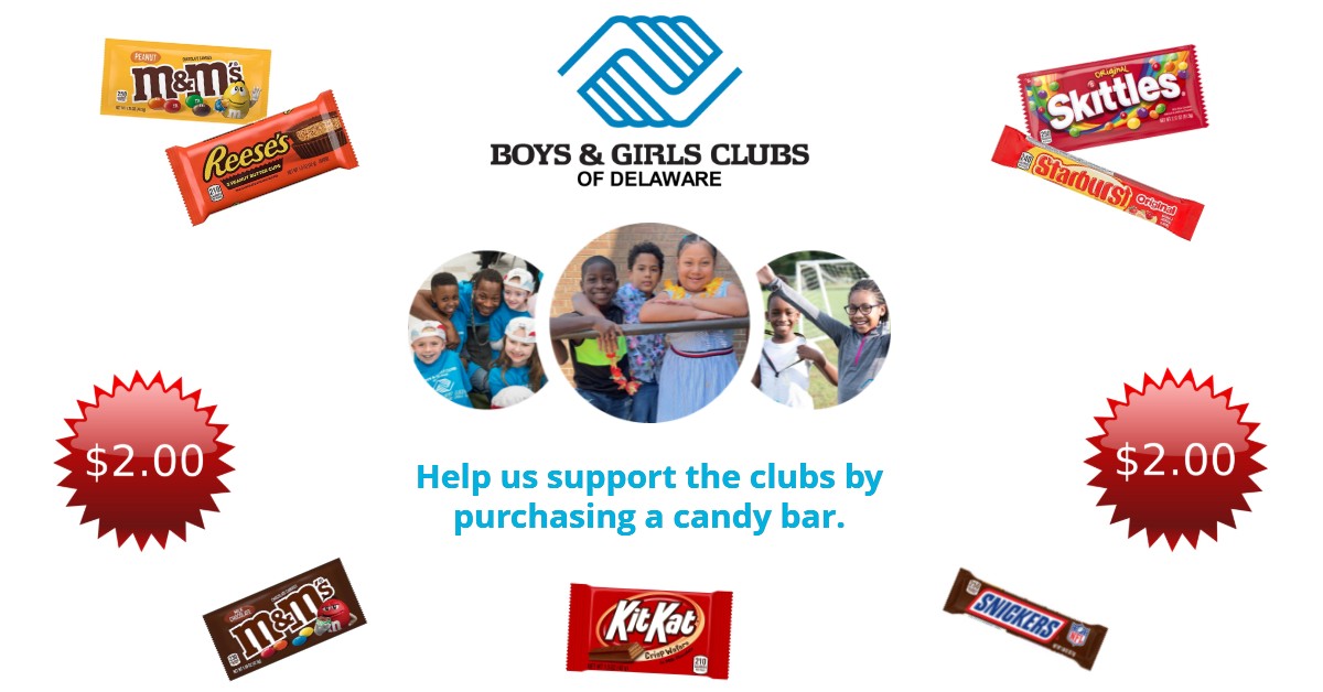 Stop in any of our branches to satisfy your sweet tooth! 
Purchase a candy bar for $2.00 and help us support the <a href="/BGClubsDE/">Boys & Girls Clubs of Delaware</a>.

#DelawareCreditUnions #GreatFutures