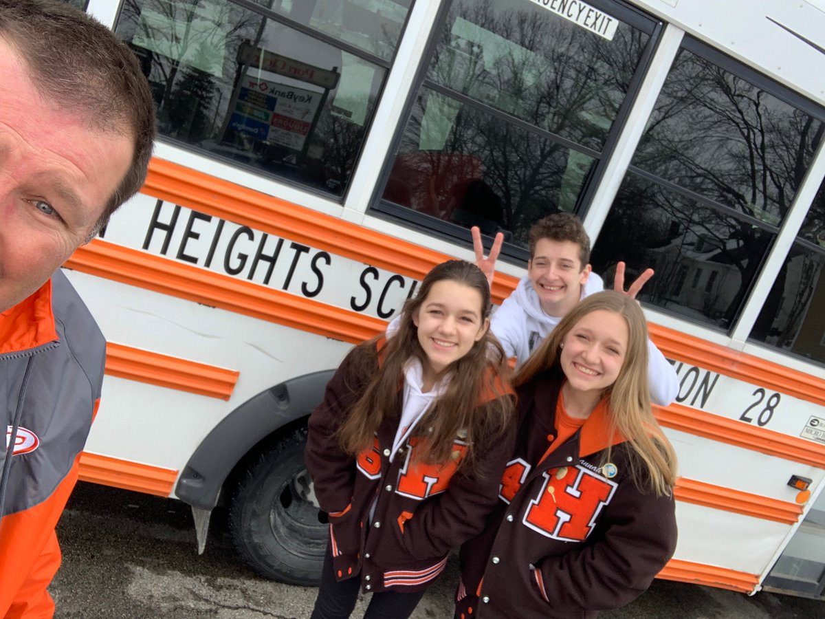 HHSCSupt's tweet photo. These three..... They made the world a little better by delivering @HCmealsonwheels all over Northern Hamilton County today.  They lead by doing and also lead as @hhhshuskies Student Government members and the Captain of the HHHS Unified Flag Football team.  #WeAreHuskies https://t.co/SLp8b0eHb2