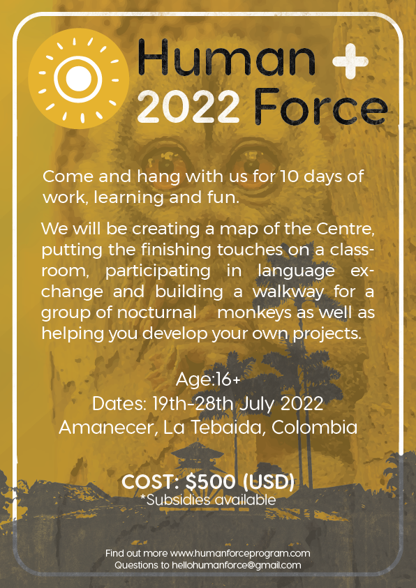 Have you heard about Human Force's amazing plans for a camp in Colombia this year?
If so, you probably want to apply, right?bit.ly/3HBup14
If you still need more information, you can get it here: bit.ly/34pfqsX click 'upcoming programs'.
See you soon!