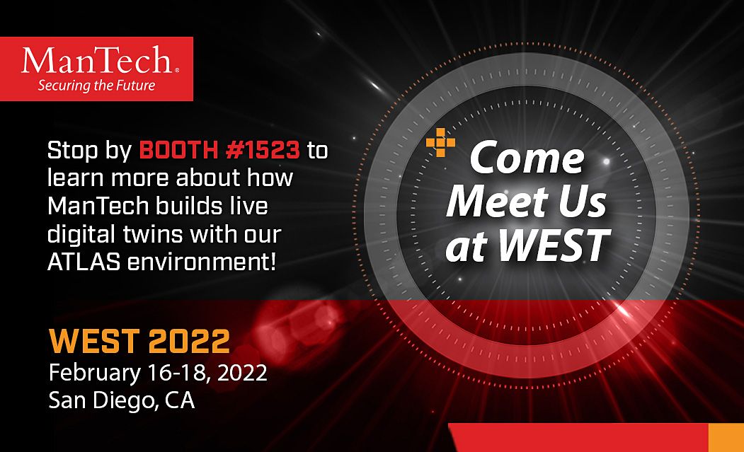 MANTECH's tweet photo. Next week – Come #MeetManTech at @AFCEA West, Booth # 1523. We’ll be demonstrating how we can quickly build a digital twin of your IT architecture using our ATLAS environment hosted on our small form factor tactical #cloud platform, ST3P! #MBSE #cloudinfrastructure https://t.co/1NXyNnCkBa