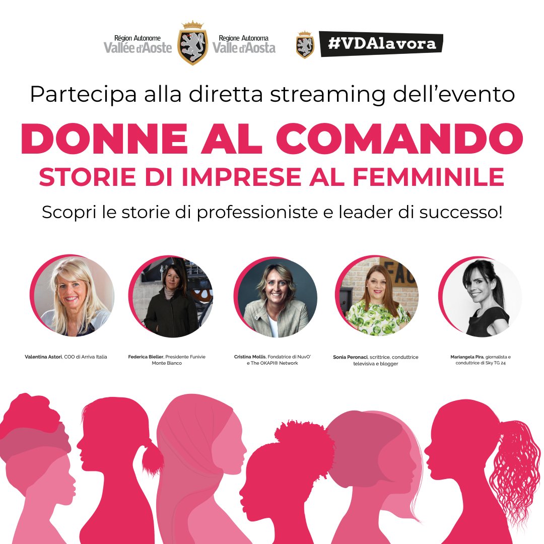 ValentinaBorre's tweet image. #donnealcomando esempi vincenti e concreti di donne per altre donne #vdalavora @luigibertschy @diplavorovda @ste65l