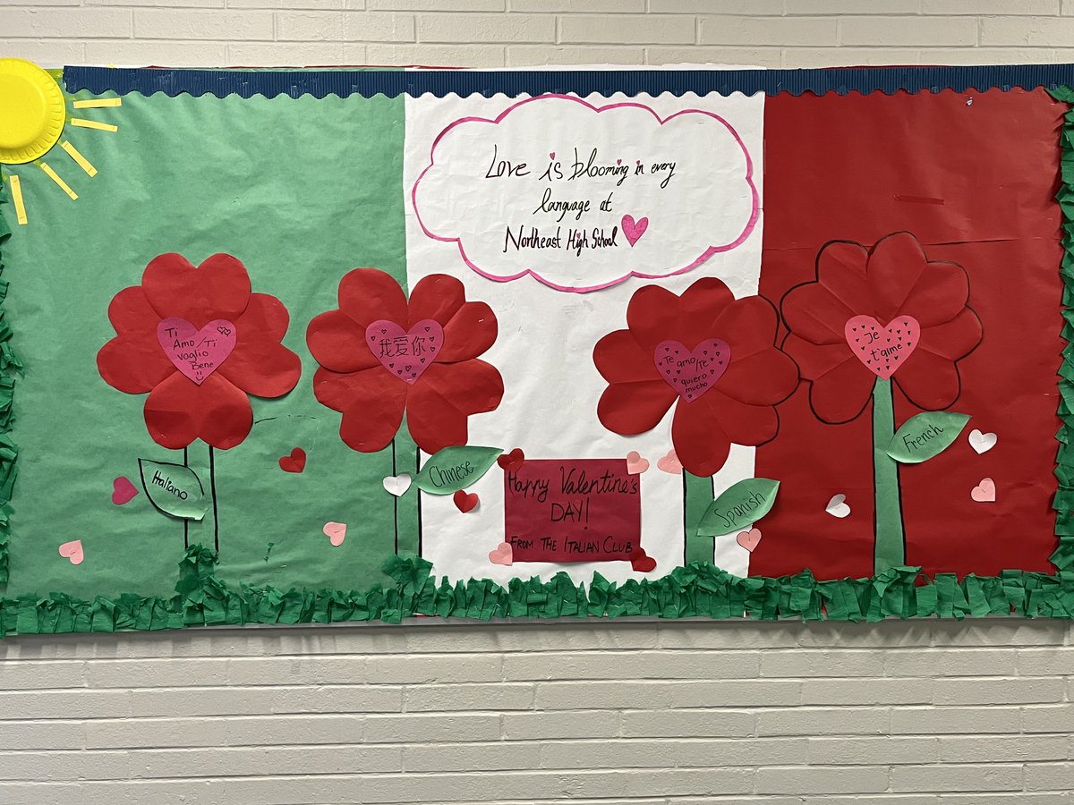 Love is blooming in every language! 
Happy Valentine's Day! ~ The Italian Club