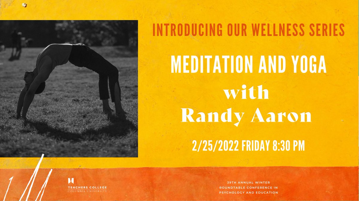 TC_Roundtable's tweet photo. Join us for a meditation and yoga practice with RANDY AARON on Friday 2/25 at 8:30 PM. @raaronnyc @ridsinbrooklyn https://t.co/Ff2zq82b4h