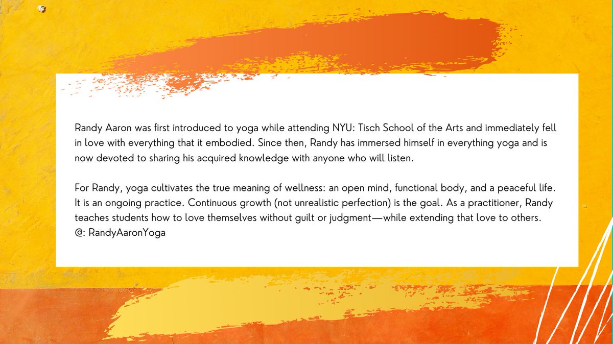 TC_Roundtable's tweet photo. Join us for a meditation and yoga practice with RANDY AARON on Friday 2/25 at 8:30 PM. @raaronnyc @ridsinbrooklyn https://t.co/Ff2zq82b4h