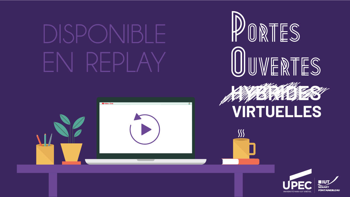 [📢 Portes Ouvertes virtuelles Replay📢]
Vous n’avez pas pu assister à nos JPO ? Ne vous inquiétez pas, vous pouvez retrouver nos vidéos en replay sur la plateforme 360° ou sur notre page Youtube !

Replay ici : y.iutsf.org/jpovirt