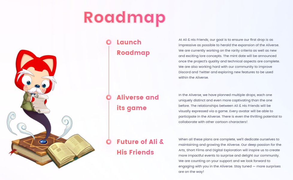 To celebrate the launch of our official website🔥
We would like to #giveaway 10 WL Spots.

✅Follow <a href="/0xALINFT/">ALI & HIS FRIENDS</a> &amp; Join discord.gg/alinft
✅Like + RT &amp; Tag 3 frens
✅Share your comments on the roadmap, Ali wants to hear from you

🌐alinft.io