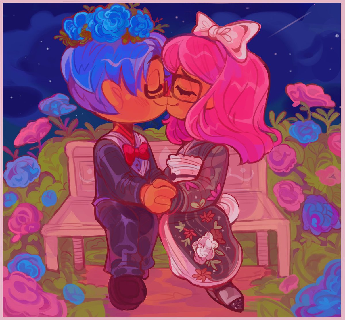 CandieMeraki's tweet photo. #AnimalCrossing commission! 🥺 ✨ 💕 🌺✨ #ACNH #NewHorizons https://t.co/sQWUgA7U6U