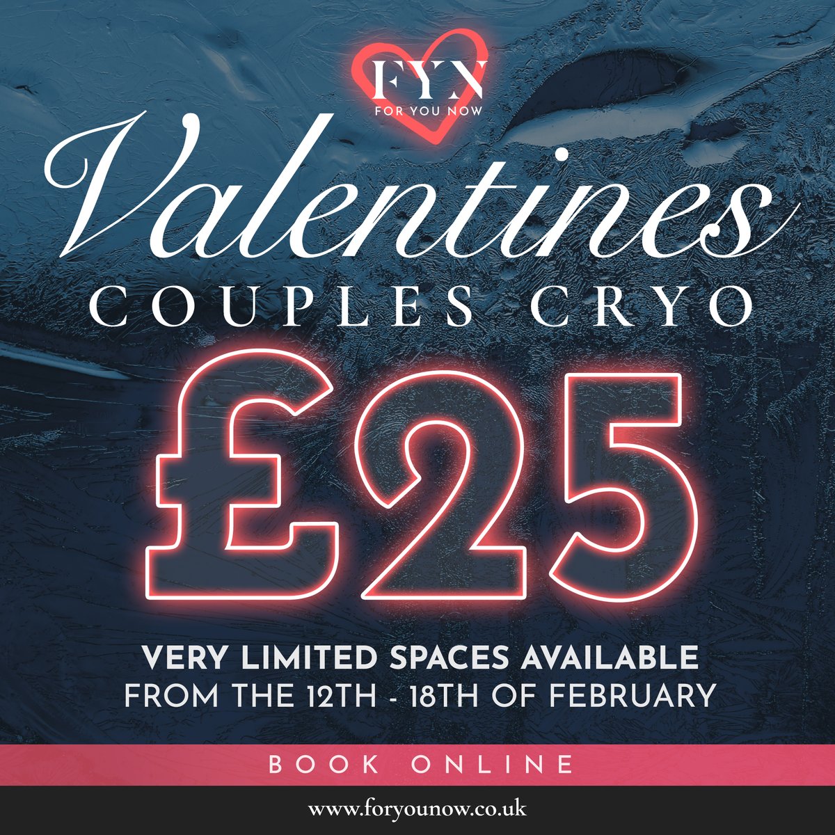 Make Valentines extra special this year with a unique experience, Couples Cryo! 🧊 Book you and your partner into Suffolk's only full-body Cryochamber at a HUGE discount 💘

#cryotherapy #wellness #valentinesoffer