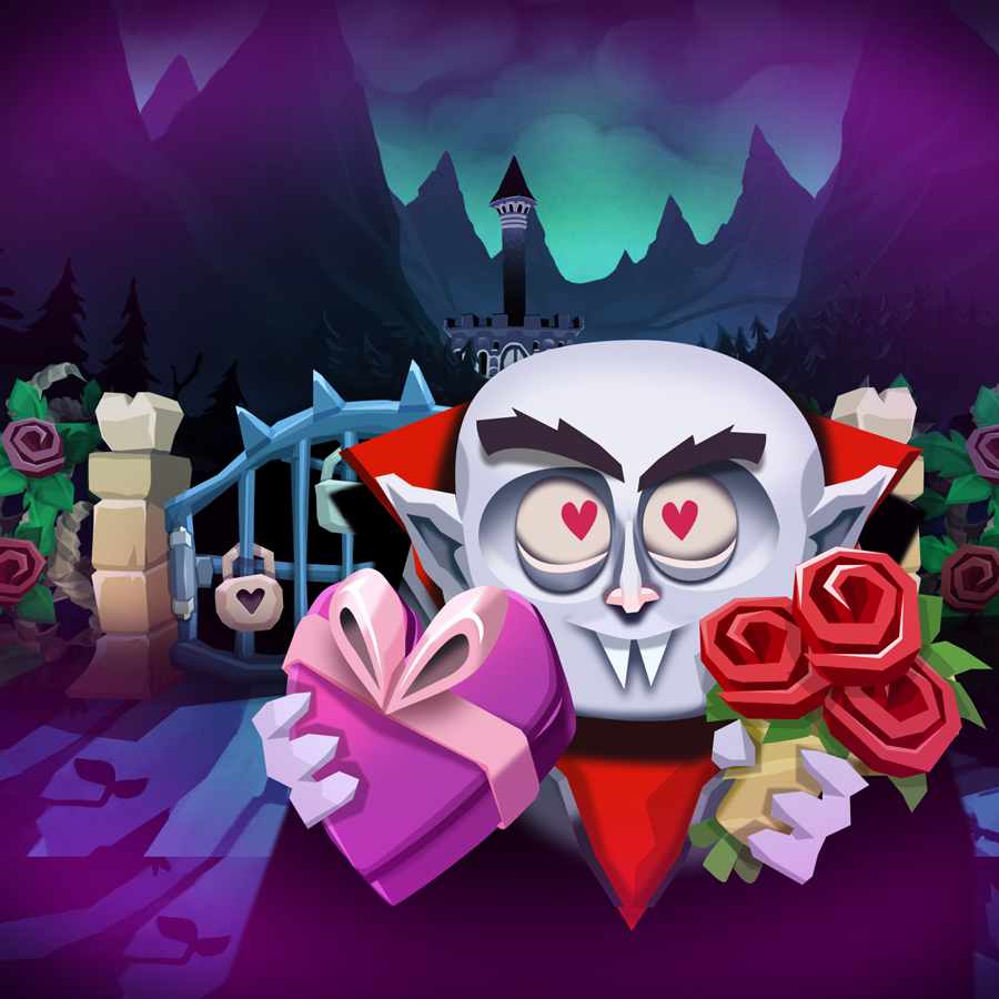 dicemancer's tweet photo. It is that time of the year when love and Vampires are in the air. ❤️
Everyone is falling for the Dicemancer, but no one is getting stunned. What’s wrong? Nothing’s wrong. Falling for You simply is a No Stun Fall event where you have to use dice skills to do what gravity won’t. https://t.co/L8nrj3neFn
