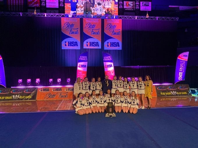 Johnsburg_IL's tweet photo. Congratulations to Johnsburg Cheer Team for winning the 2022 IHSA State Finals!
#johnsburgcheer #IHSAStateFinals #JohnsburgIL https://t.co/fE9N4EqeQ7