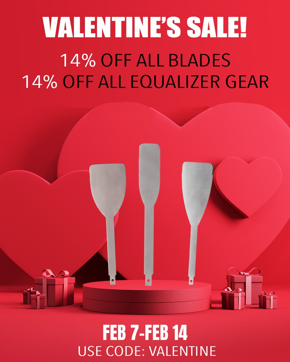 equalizertools's tweet photo. This Valentine's Day we are offering 14% off all Blades and Equalizer Gear! With this sale we are also introducing new Tool Flag shirts, now available in red!
Use the code "VALENTINE" to receive your discount at checkout.
#equalizertools #autoglasstools #autoglassremoval https://t.co/DSqKpQCFPP