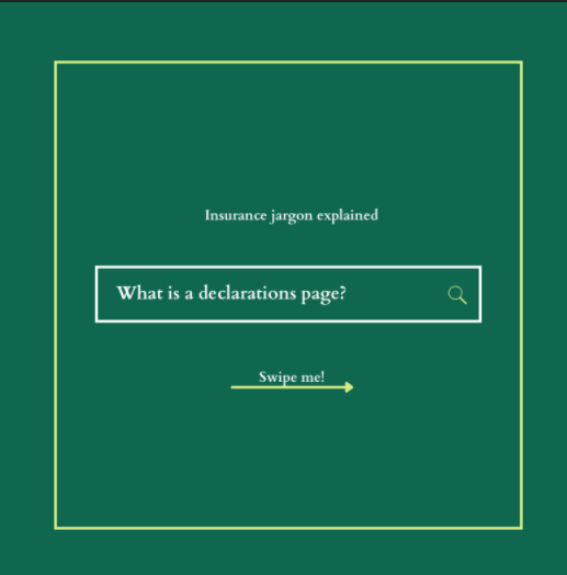 YoaBrokers's tweet photo. The ‘declarations page’ is a page in the insurance policy paperwork that details the specifications of the policy. 

Let us know if you found this useful by dropping a like and comment!
.
.

.
#vandalism #insurancejargon #insurance #YOAinsurance #lifeinsurance https://t.co/XvaO4Pq5GB