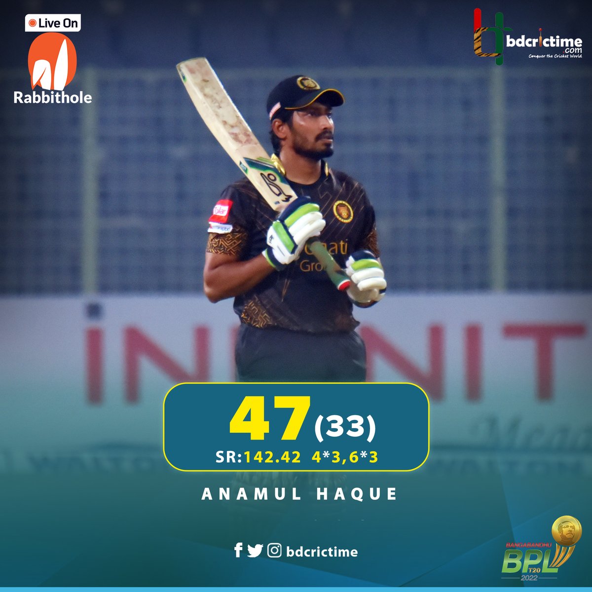 BDCricTime's tweet photo. Bijoy was looking good
Live- https://t.co/m8sKS44SDV
#SSvKT #BBPL2022 https://t.co/yyXx1Sgjmo