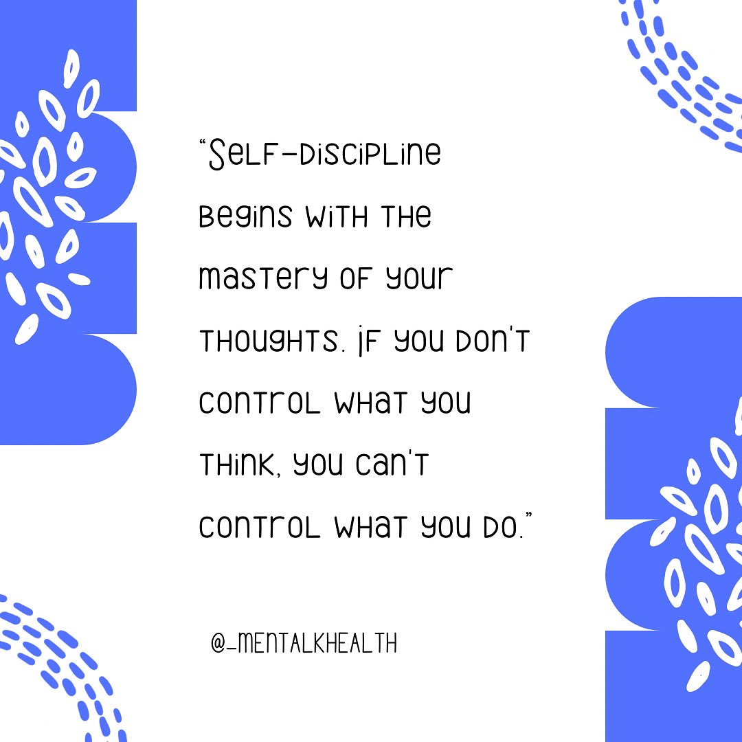 Everyday gives us a new opportunity to change our lives for the better, having the self discipline to consistently make those positive steps each day is what will bring you closer to your chosen destination.”

#mentalhealthawareness #selfdiscipline #takeaction