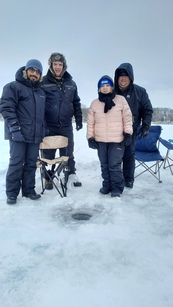 A fun day on the the ice of Lake Minnetonka supporting our community partner, @UrbanBoatBldrs and their inaugural ice fishing tournament.