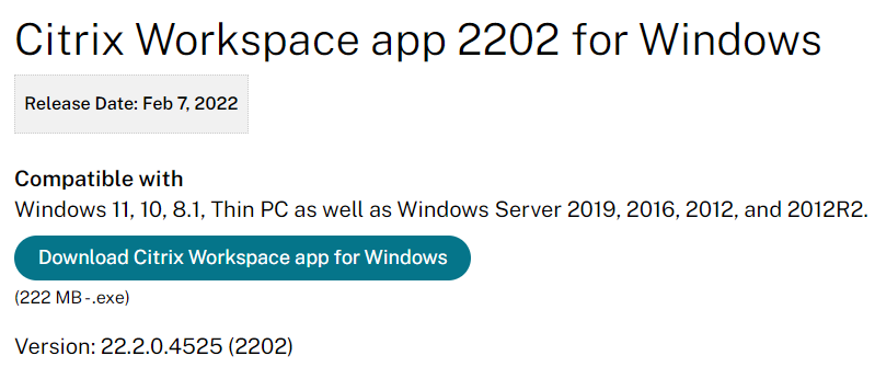 cstalhood's tweet image. Download #Citrix Workspace app 2202 for Windows citrix.com/downloads/work…