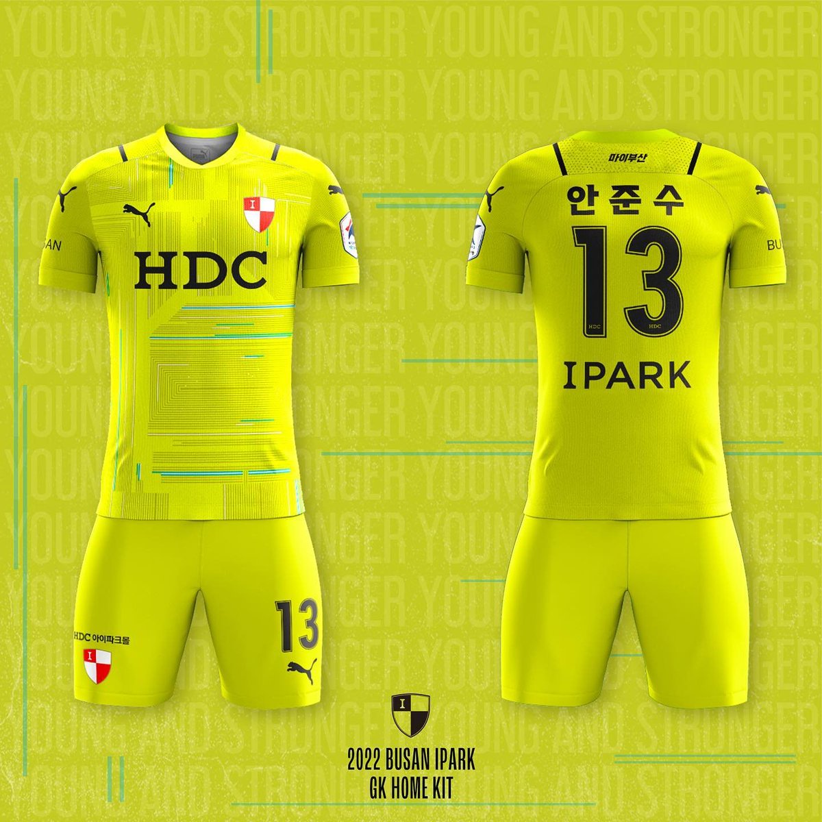 IparkBusan's tweet photo. Busan IPark's new kits for 2022.

Personally I'm not a fan of the white box around the sponsor on the home kit, but otherwise I love it. The GK kits are cracking.
#KLeague https://t.co/MHEypAMzV2