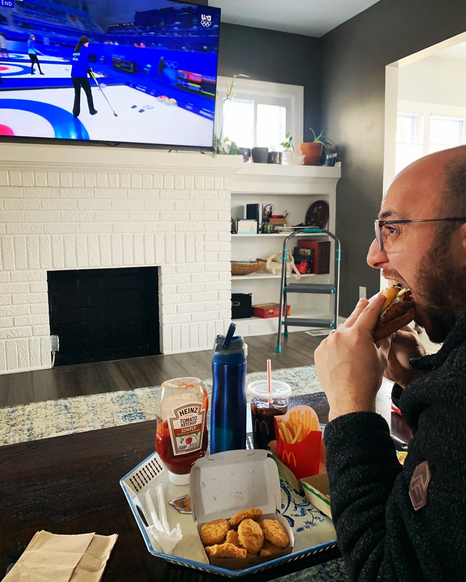 Gonna get that gold(en arch) 🍟🍔 #winterolympics #training #merica